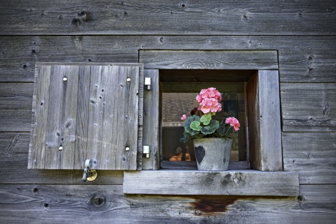 fenêtre de chalet